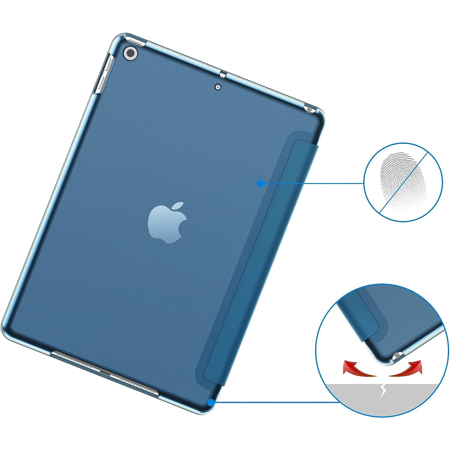Husa de protectie MProtect® pentru Apple iPad 10.2" (9th/8th/7th gen), Auto Sleep/Wake, Albastru