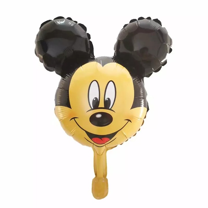 Balon folie mini figurina, cap Mickey Mouse, It's Party Time, 35 cm