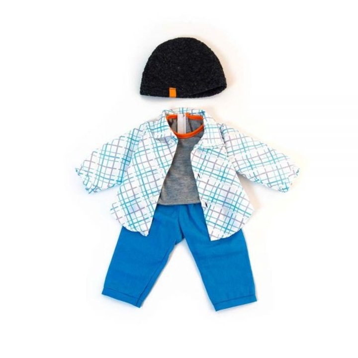 Temperált időjárási ruházat szett fiú babának 38 cm Kék