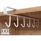 Suport pentru Organizare si Depozitare Cani, Cesti, Ustensile de Bucatarie si Gatit sau Umerase cu Haine, Multifunctional pentru Mobila, 6 Cuiere Simple din Otel cu Gaura pentru Fixare Surub (inclus), Alb, 26.5 x 3 x 1.5 cm, ORIGINAL DEALS