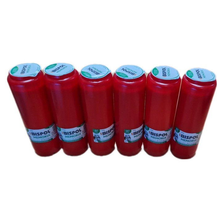 Set 6 bucati Rezerva Candela Bispol WO8, 8 zile, Rosu