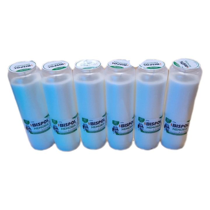 Set 6 bucati Rezerva Candela Bispol WO8, 8 zile, Alb