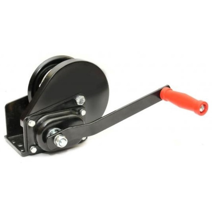 Troliu manual, Dragon Winch, Otel, 540 Kg, 10 m, Negru/Rosu