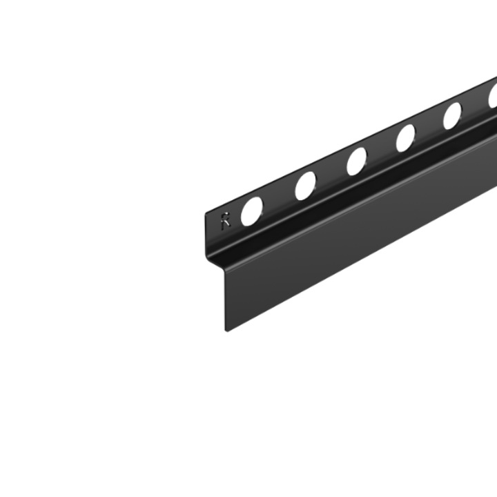 Panglica de perete dreapta, Balneo, AISI 304 din otel inoxidabil, Finisaj Satin, Rezistent la coroziune si zgarieturi, Rezistent la apa, Materiale de inalta calitate, Aplicatie Picatura la sticla, 120 cm, Negru