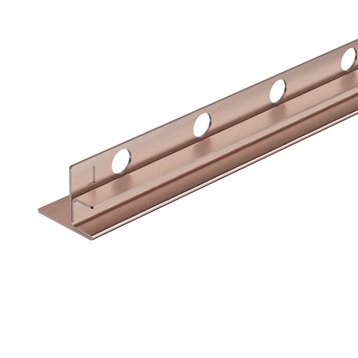 Bara pentru sticla, Balneo, AISI otel inoxidabil, Finisaj Satin, Rezistent la coroziune si zgarieturi, Rezistent la apa, Materiale de inalta calitate, Aplicatie Picatura pentru sticla, 170 cm, Cupru