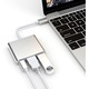 HUB адаптер 3 в 1 с щепсел Type-C, 1 HDMI порт 4k/30HZ, 1 USB Type-C порт, 1 USB 3.0 порт, алуминий, JENUOS®