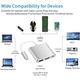 HUB адаптер 3 в 1 с щепсел Type-C, 1 HDMI порт 4k/30HZ, 1 USB Type-C порт, 1 USB 3.0 порт, алуминий, JENUOS®