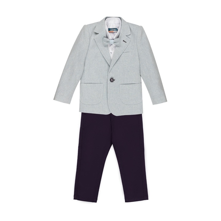 Costum elegant, baieti, Montella, 4 Piese, MS-2393, Albastru deschis