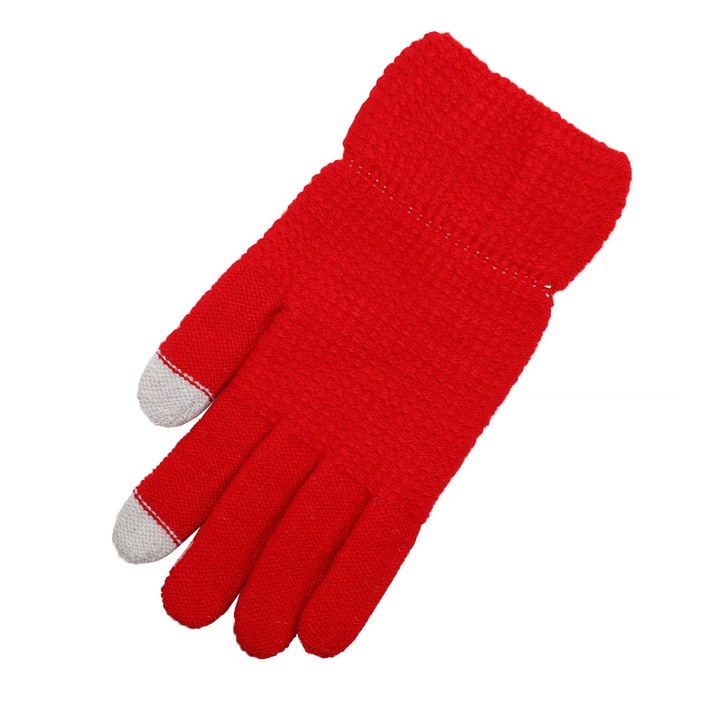 Manusi cu TouchScreen, Warm All Day OptimForm, Marime Universala, Rosu