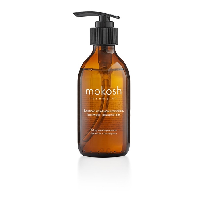 Sampon pentru par aspru, Mokosh, Cirese cu chihlimbar, 200ml
