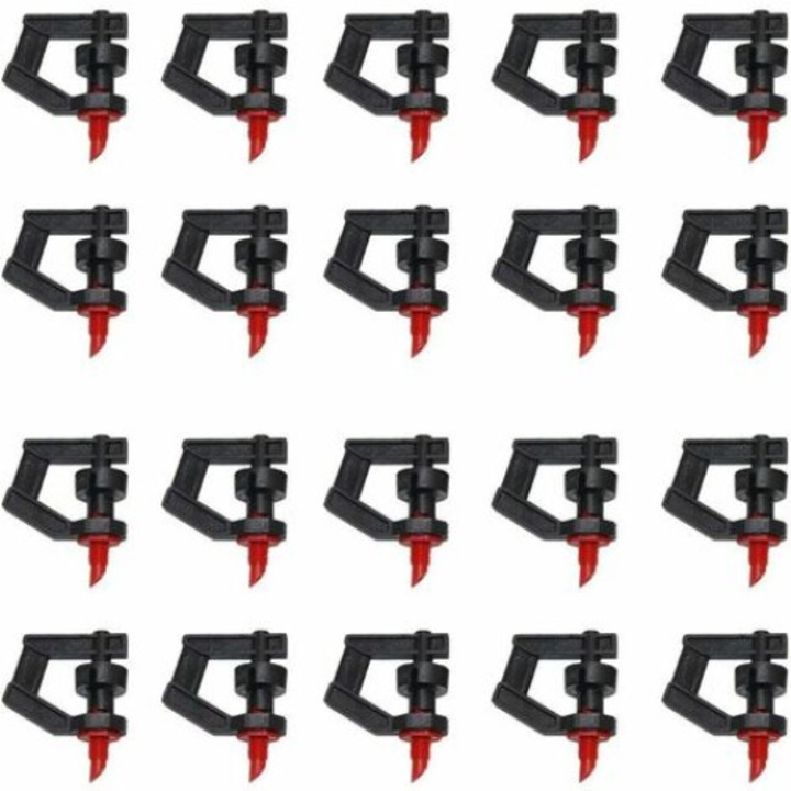 20db sprinkler készlet, hosszú cipzáras, műanyag, piros/fekete