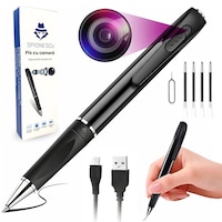 Pix spion camera 1080 HD si microfon, dispozitiv inregistrare audio, video, foto, pix spion cu camera ascunsa - Fara memorie