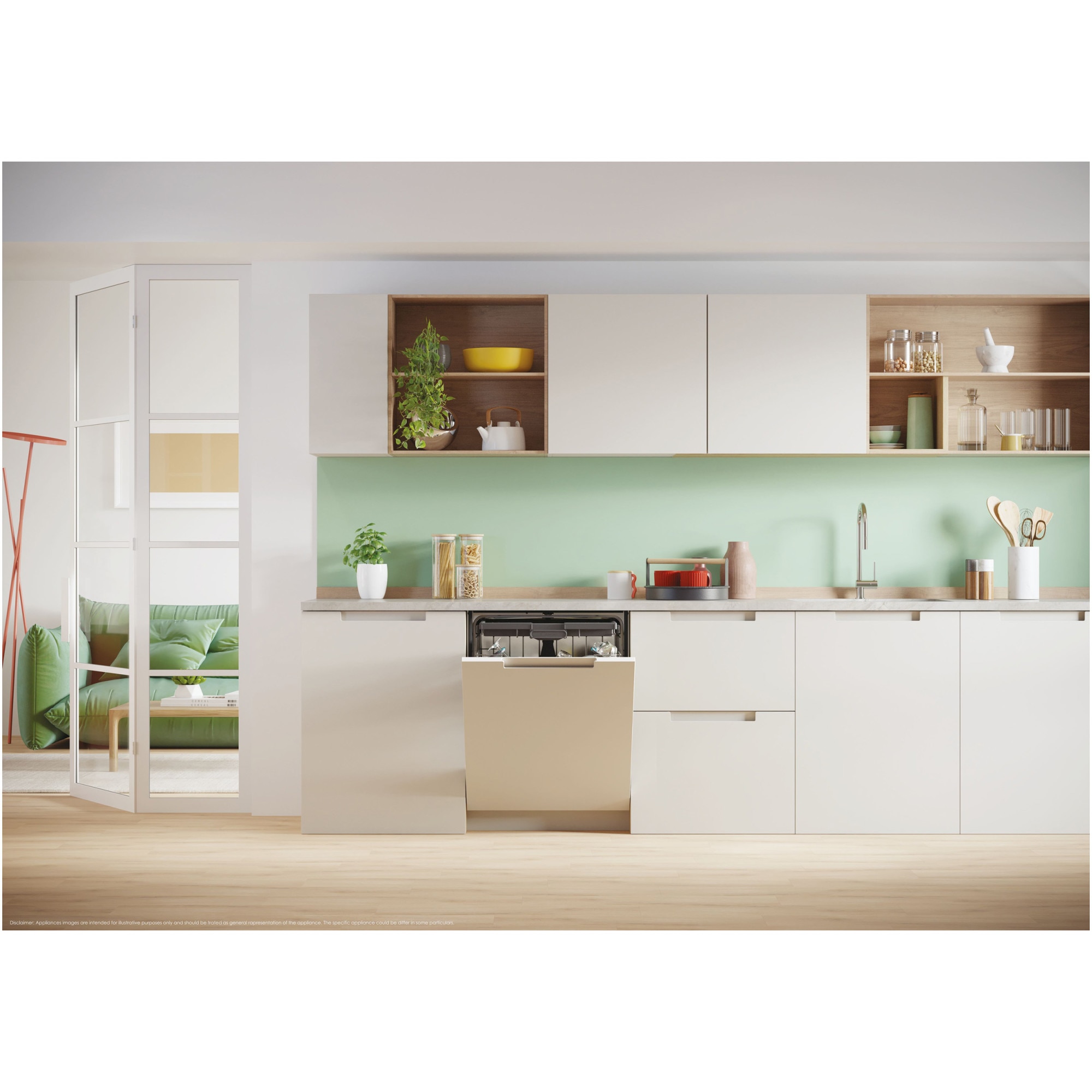 Masina de spalat vase incorporabila Candy Rapido CS 5C4F1A, 15 seturi, 8 programe, Clasa C, 3 cosuri, WiFi, Wash & Dry 35', Motor Speed-Drive Inverter , Automatic Open Door, MaxiTub, Aquastop, 60 cm