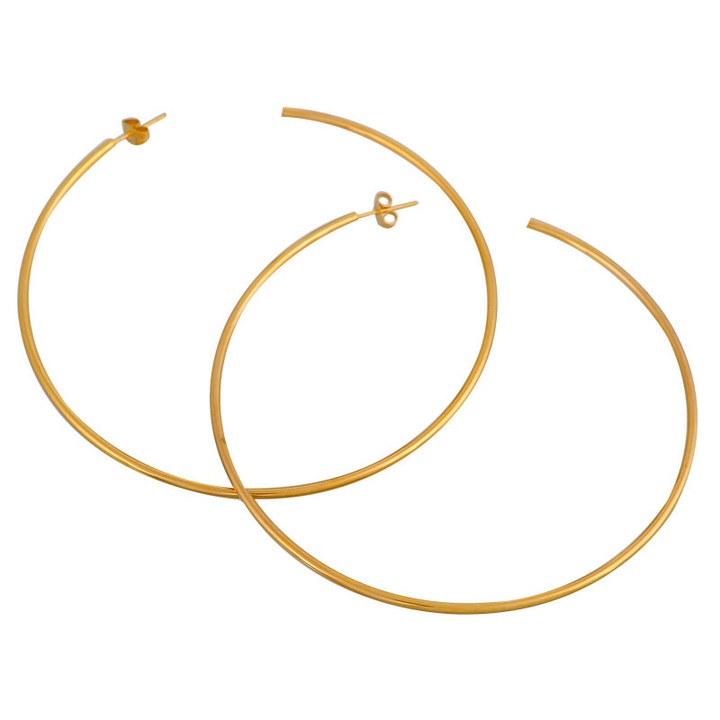 Cercei cu cerc, Inox, Auriu