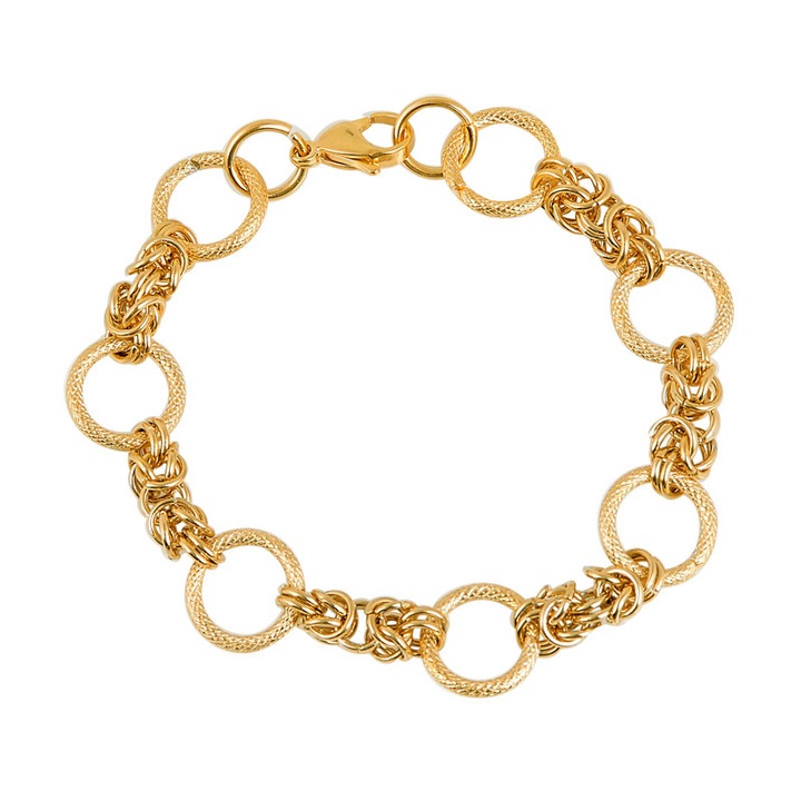 Bratara dama, Otel inoxidabil, Auriu