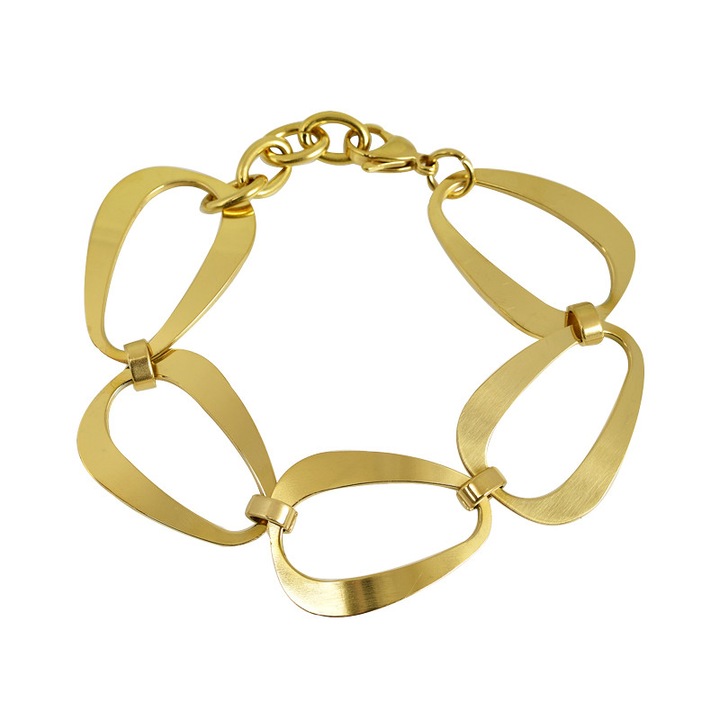 Bratara dama, Otel inoxidabil, Auriu