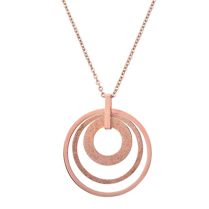 Colier dama, Inox, Auriu roz