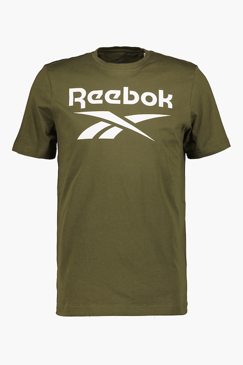 Reebok, Фитнес тениска с лого, Каки