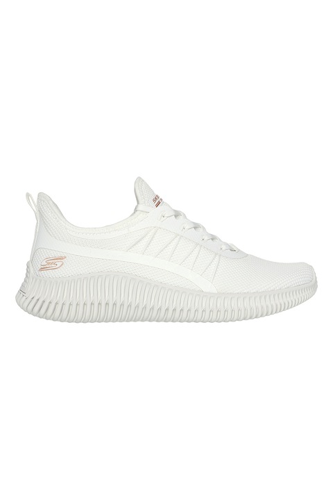 Skechers, Bobs Geo bebújós hálós anyagú sneaker, Fehér, 37