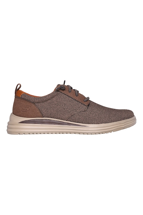 Skechers, Спортно-елегантни обувки Proven - Gladwin с омекотяване, Кафяв