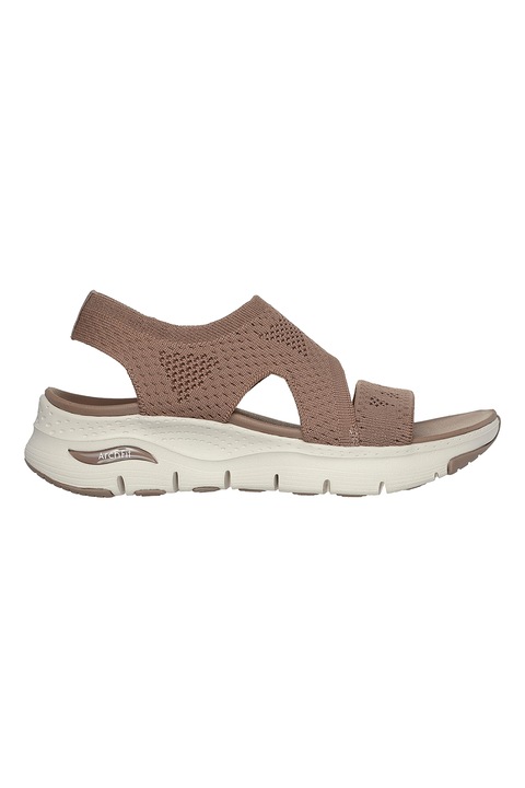 Skechers, Arch Fit-Brightest Day bebújós hálós anyagú szandál, Agyagbarna, 39