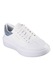 Skechers, Pantofi sport din piele ecologica Cordova, Alb, Albastru, 37