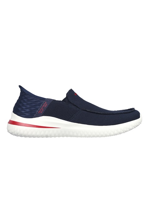 Skechers, Pantofi sport slip-in cu talpa interioara cu suport Delson 3.0 - Cabrino, Bleumarin