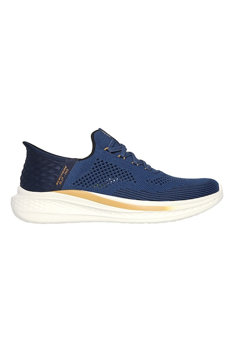 Skechers, Pantofi sport slip-ins Slade - Quinto, Albastru inchis