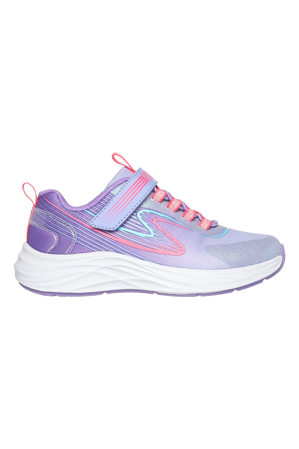 Skechers, Pantofi sport cu velcro si aspect stralucitor Infinite