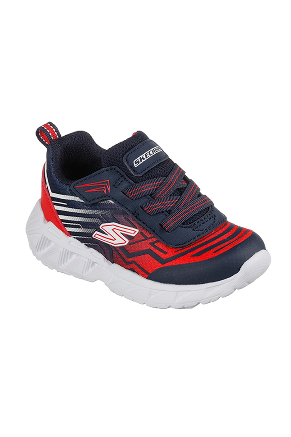 Skechers, Pantofi sport cu detalii logo Magna Lights, Rosu, Bleumarin, 21 EU