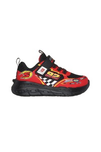 Skechers, Pantofi sport cu velcro Skech Tracks, Rosu, Negru, 25 EU