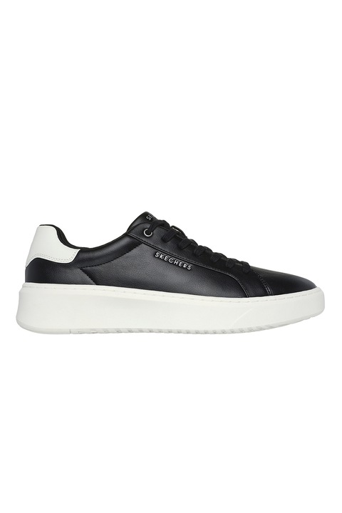 Skechers, Спортни обувки от еко кожа, Бял/Черен