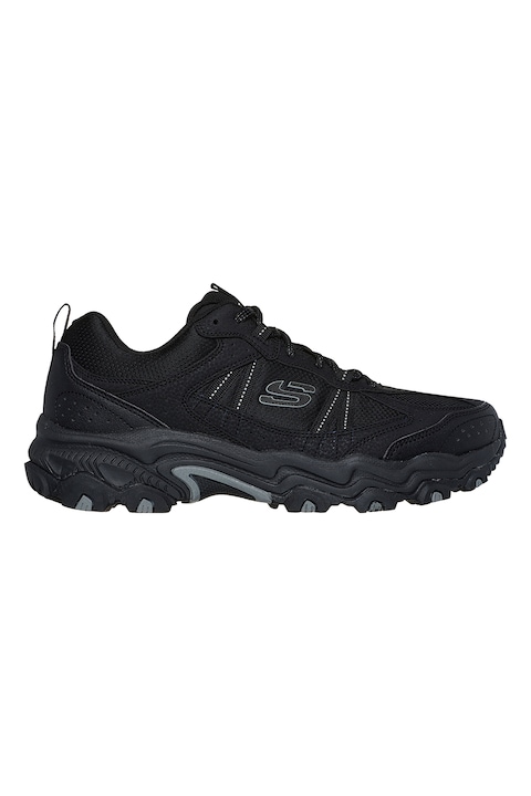 Skechers, Pantofi low-cut pentru trekking, Negru