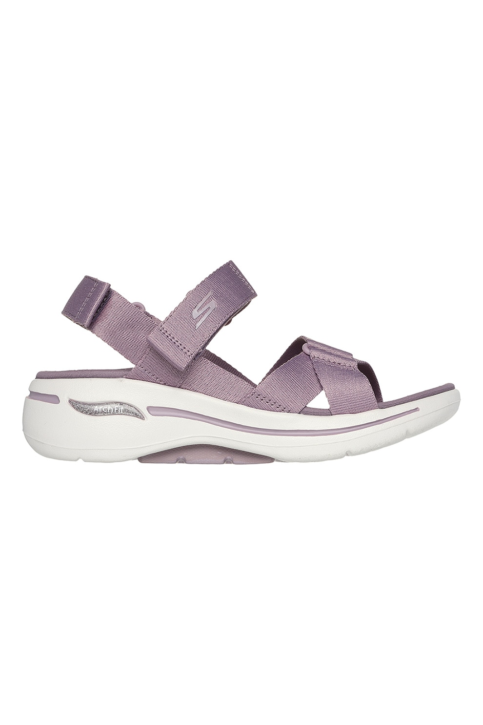Skechers, Sandale cu velcro Arch Fit, Violet prafuit, 38