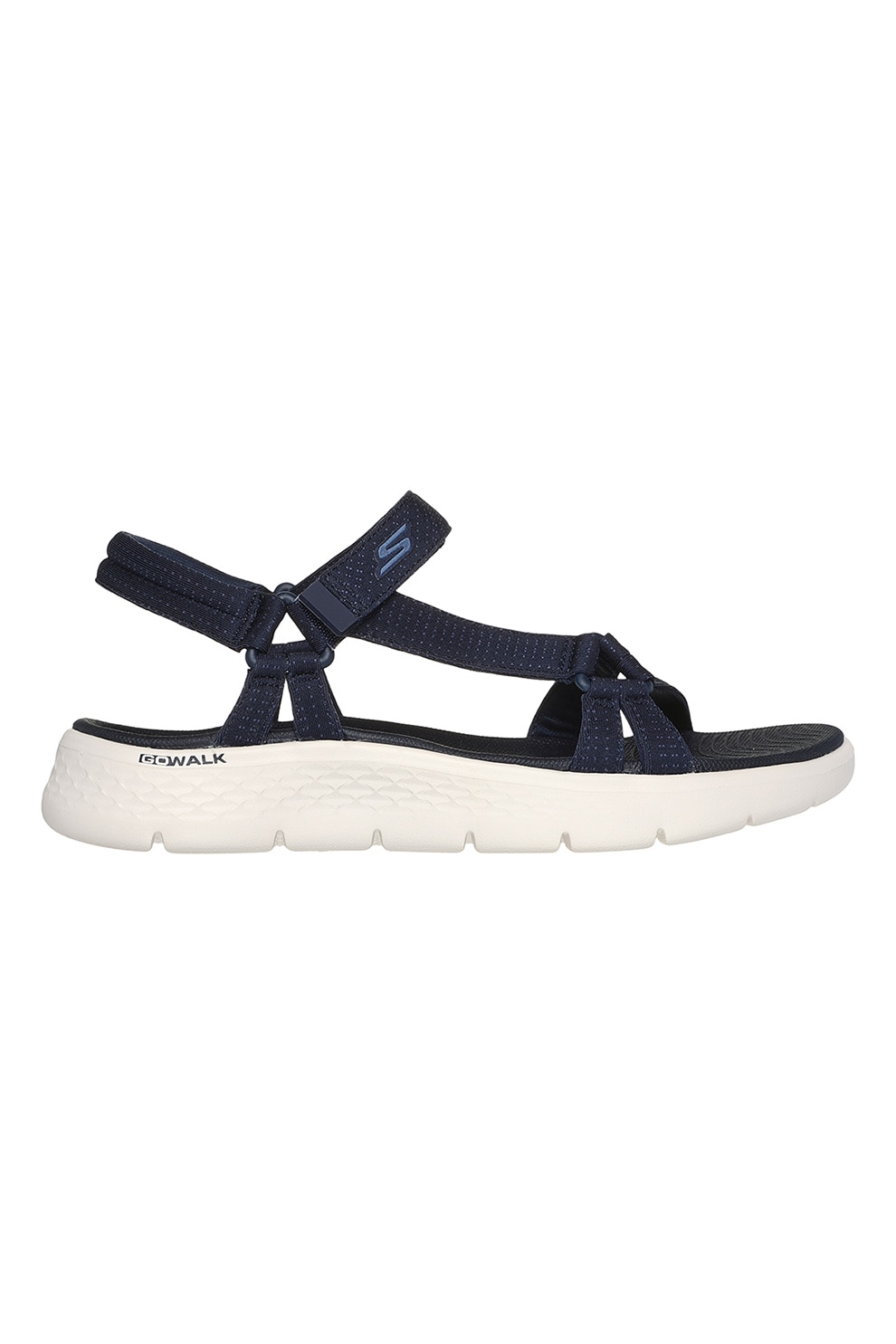 Skechers, Sandale din material textil cu velcro Go Walk Flex, Bleumarin, 37