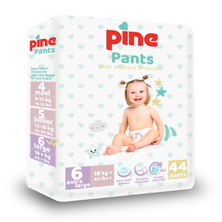 Scutece tip chilot pentru bebelusi Pine Pants - Pachet Advantage - Pine Extra Large +18 kg x 44 buc