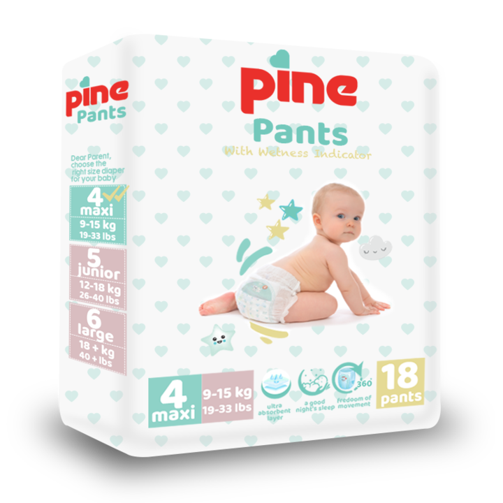 Scutece tip chilot pentru bebelusi Pine Pants - Pachet Eco - Pine Maxi 9-15 kg x 18 buc