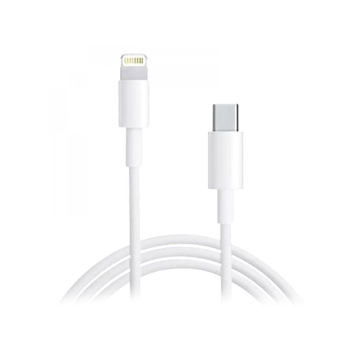 Kábel kompatibilis az iPhone 12, 12 Pro, 12 Pro Max, 13, 13 Pro, 13 Pro Max, 14, 14 Pro készülékekkel villámcsatlakozóval és C típusú, fehér, ISAG