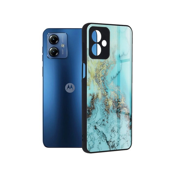 Панел за Motorola Moto G14 - Techsuit Glaze Series - Blue Ocean