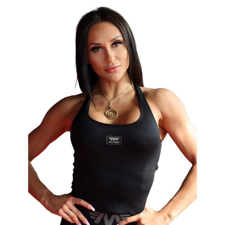 Maiou sport dama, Mitare, Nylon/Elastan, Negru, M