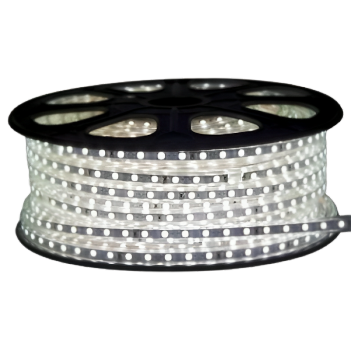 Banda LED lumina rece, autonomie 15.000 ore, IP65, 220V, 6400K, 4.8 W/m, 60 Led/m, Model cip 2835