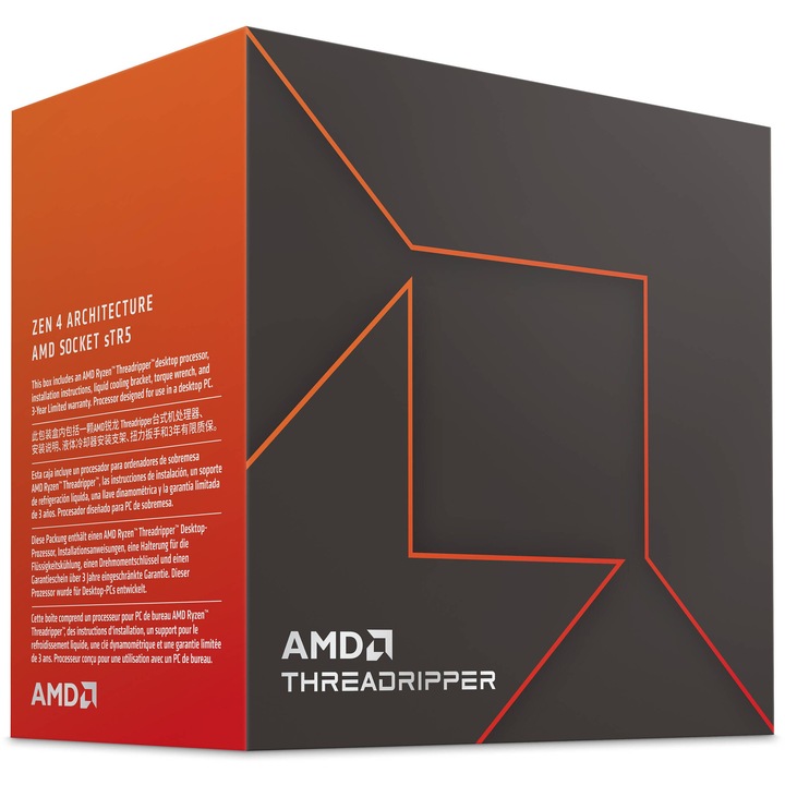 Procesor AMD Ryzen Threadripper 7970X, 32C / 64T, 4.00 - 5.30 GHz, 160 MB cache, 350 W, Tray