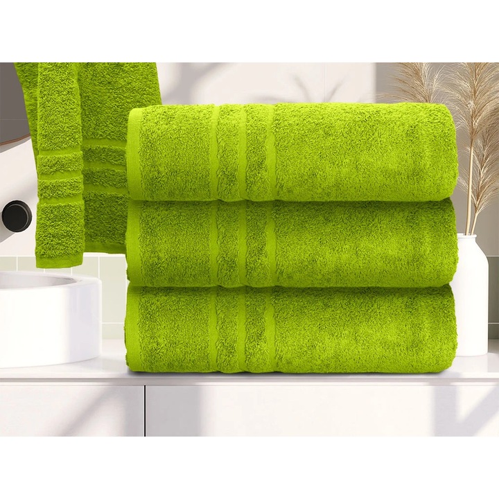 Prosop CONFORT 70 x 140 cm verde deschis, 100% bumbac