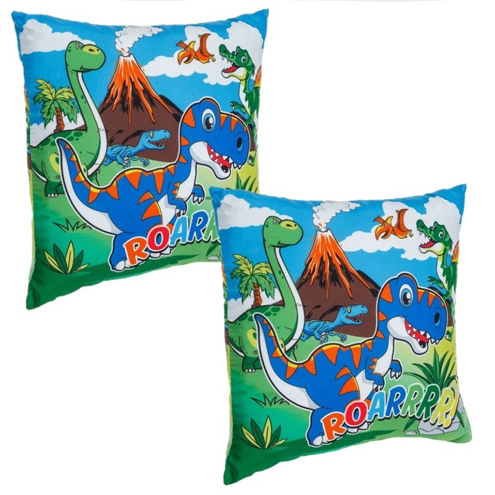 Set 2 perne decorative dinozaur YLOTECH® 30x30cm