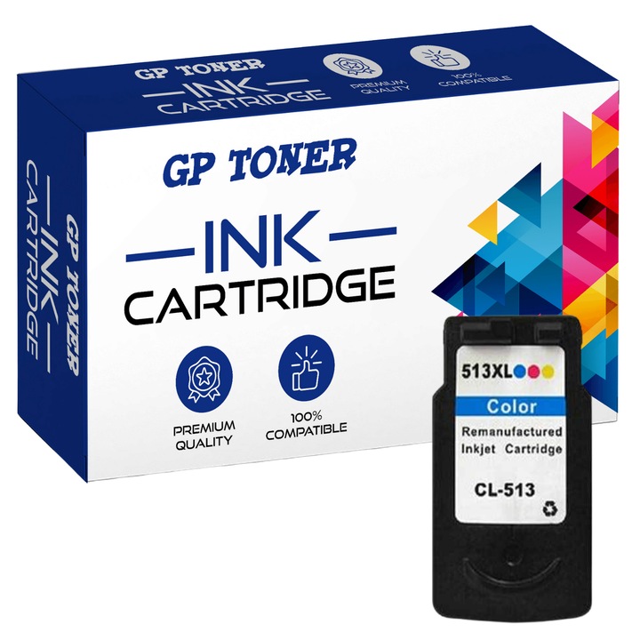 Tintapatron kompatibilis a Canon CL-513 GP-C513XL CMY