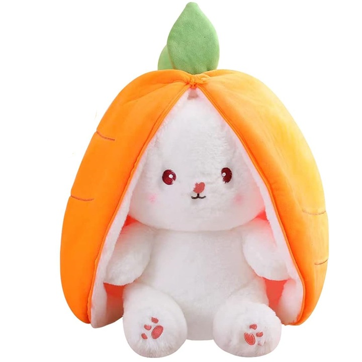 Nyuszi formájú plüssjáték, EZGETOP húsvéti dekoráció, narancs