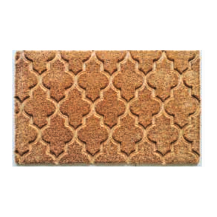 Bejárati szőnyeg, kókuszrost és gumi, dombornyomott, Dm 50, 75x45x2cm