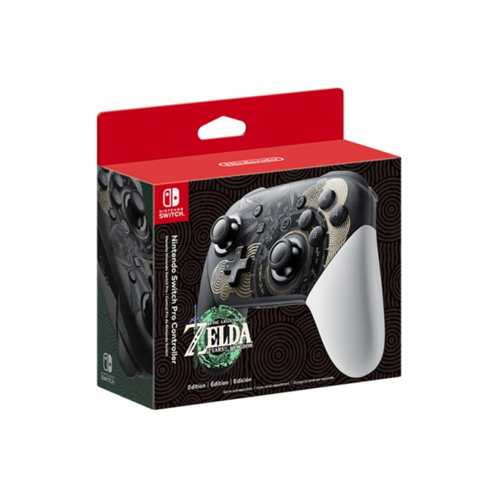 Nintendo Switch Pro Zelda TOTK Edition, 1300 mAh, Vezeték Nélküli / Vezetékes, USB-C / USB-A, Mintás kontroller