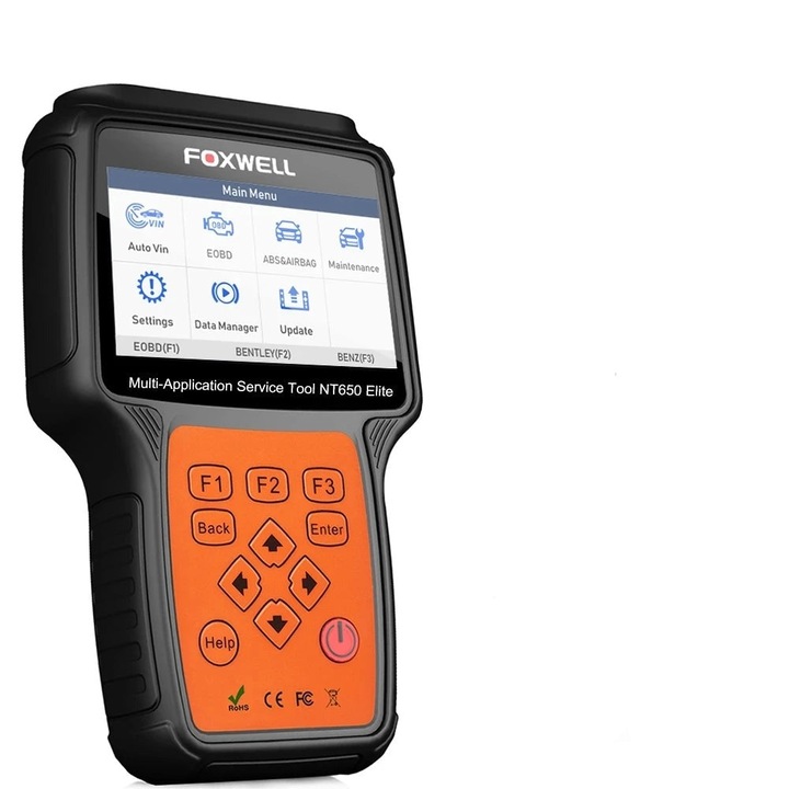 Диагностичен инструмент, OBD2 скенер, TPMS, четец на кодове, EPB, черен