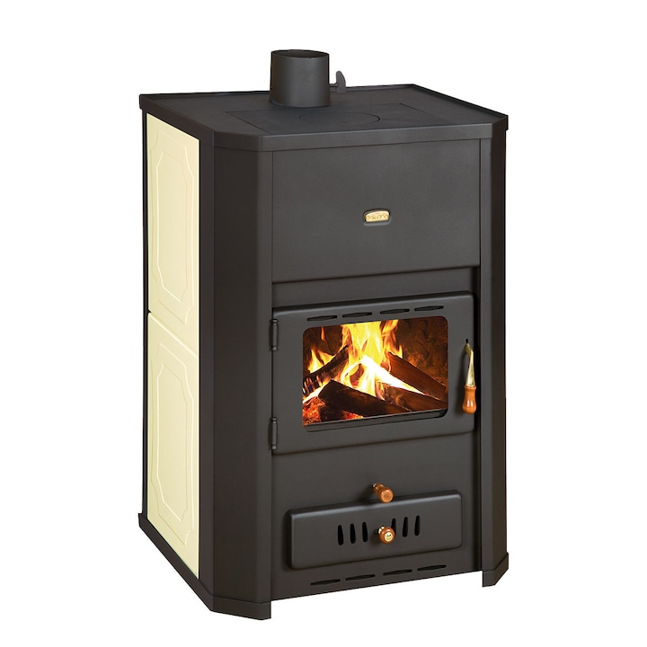 Камина с водна риза Prity WD W24, черна, 149 кг, 24.3 kW